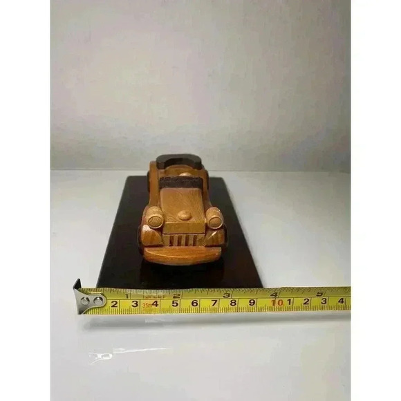 Vintage Car Wall Decor Or Box Topper Wooden 6" Long - Picture 8 of 9